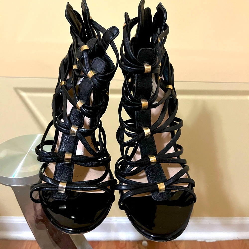 Guess Black Strapped Sandal Stilletos
